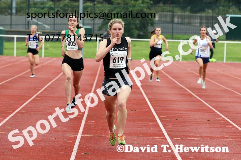 Women and Girls 400 metres, 2021 North Eastern Track and Field Champs., Middesbrough. Photo: David T. Hewitson/Sports for All Pics